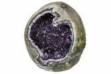 Deep Purple Amethyst Geode with Polished Face - Uruguay #113867-3